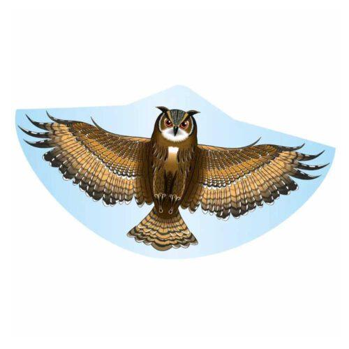Einleinerdrachen Eule 122x68cm PE