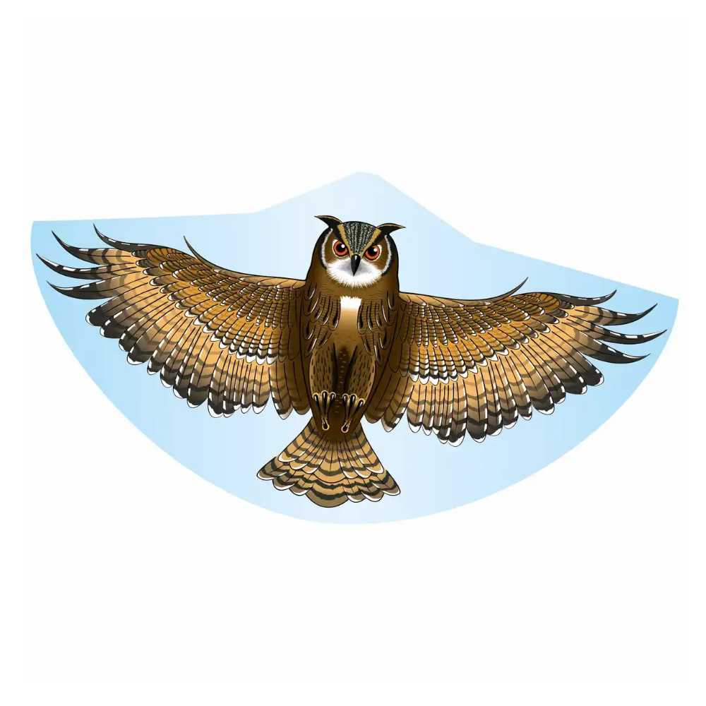 Einleinerdrachen Eule 122x68cm PE