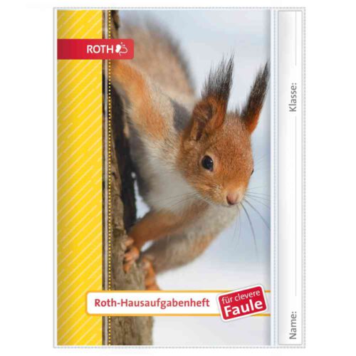 Hausaufgabenheft - Kids und Tiere für clevere Faule, A5, Eichhörnchen