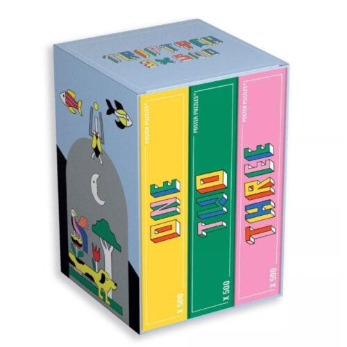 TRIPTYCH Jigsaw Puzzles for Adults, 3 x 500 Teile