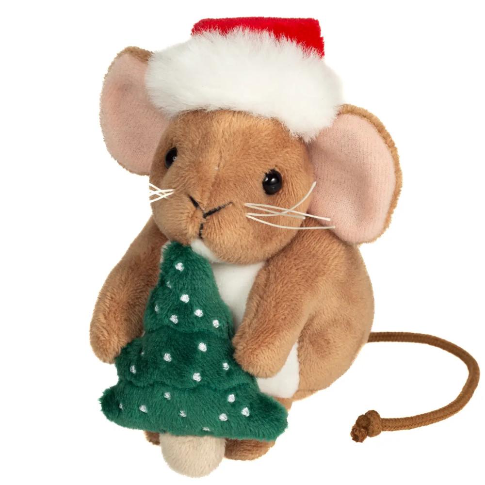 Weihnachtsmaus mit Tannenbaum 11 cm