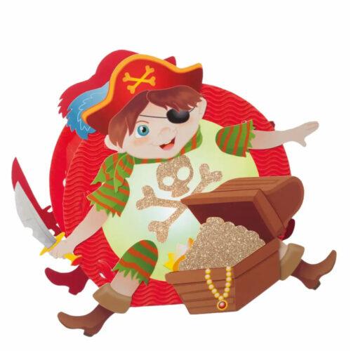 Alternative view of folia Laternen-Bastelset Pirat 26x29x11cm